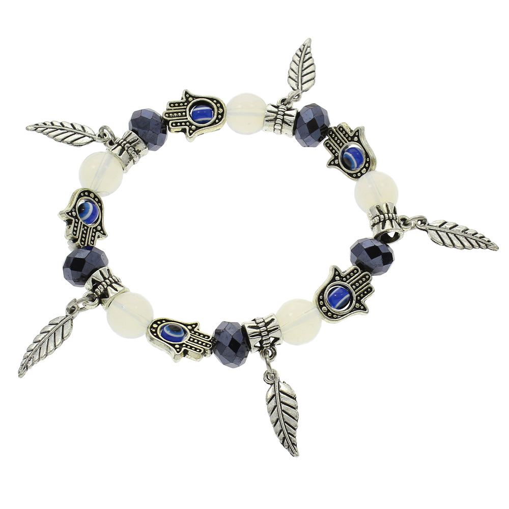 Pulsera con dije de pluma de ojo malvado - 10 mm - China