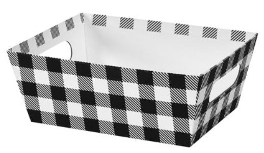 Black & White Plaid - Small Market Tray - 9 x 7 x 3.5 inch - Pack 6 to 48 - Cello Bag to fit
17x27 - NEW322