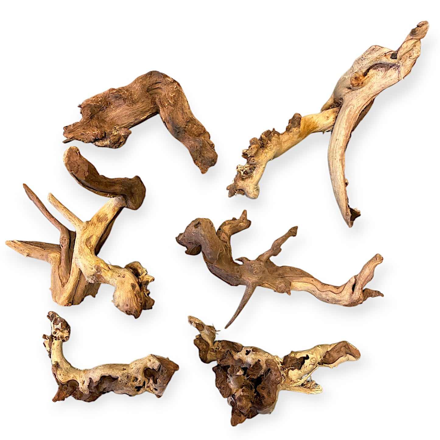 1lb. 4 to 11.75 inch - Mopani Driftwood (Coral) - Small 10 to 30cm - China - NEW425 - (Order quantity of pieces required. We will update the weight upon shipping.)