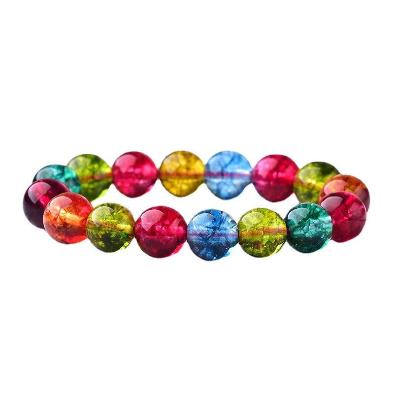 Pulsera de turmalina multicolor de 10 mm - NEW222