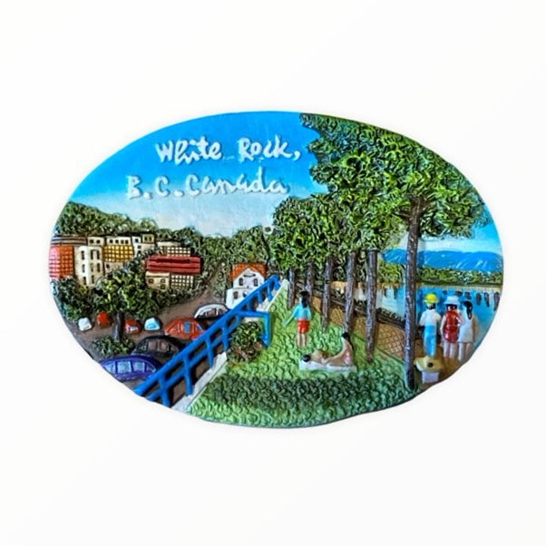 MAGNET -WHITE ROCK PLAQUE 3 INCH