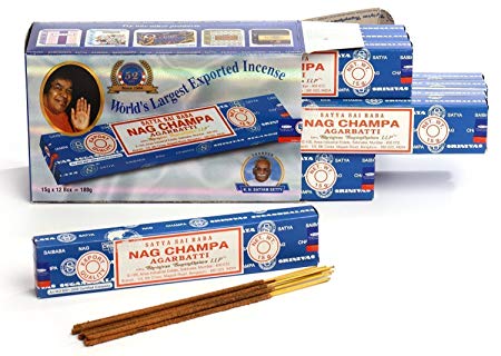Satya - Caja de 12 varillas de incienso de 15 gramos - Nag Champa Satya