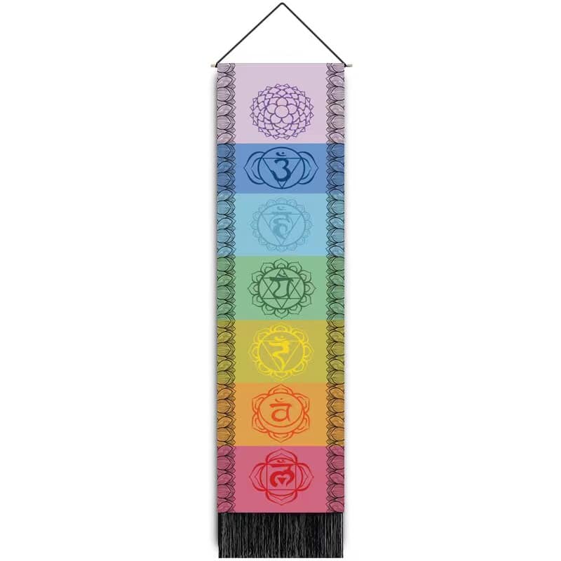 Tapiz de chakras para colgar en la pared - 32,5 x 130 cm - China - NEW922