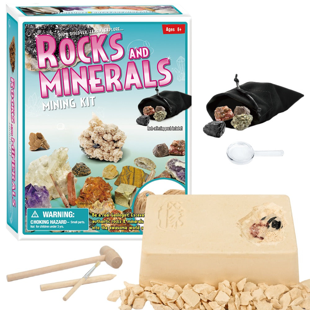 Kit de minería de rocas y minerales: ¡Excava tus propios minerales! - NUEVO 523