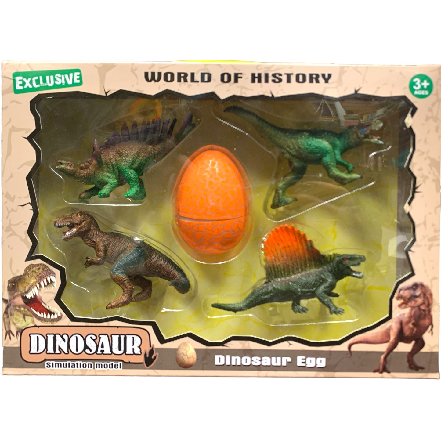 Conjunto de 6 dinosaurios - Figuras de juguete de plástico ABS - En caja 46x6x26cm - NUEVO 920