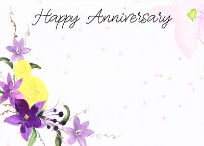 PK/50 - Tarjetas Flora - Feliz Aniversario - Flores