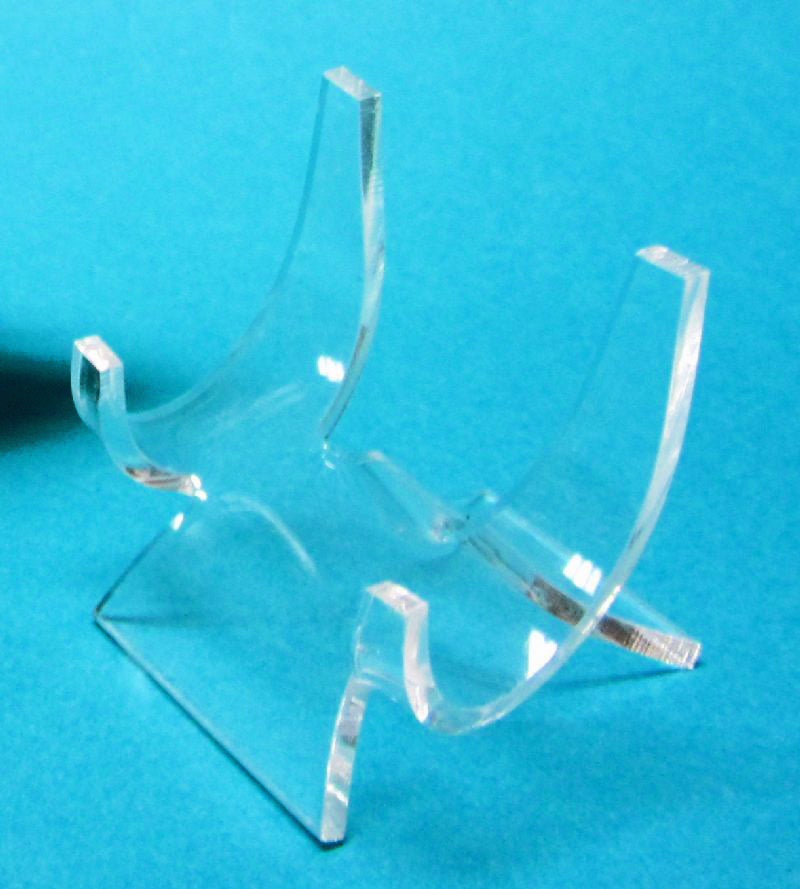 SOPORTE DE EXPOSICIÓN DE CABALLETE - 2 x 2 pulgadas - CRISTAL PLEXI TRANSPARENTE