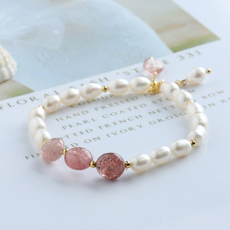 Rutilated Strawberry Quartz Bracelet - NEW521