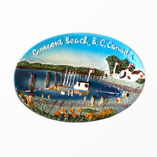 IMÁN - PLACA DE Crescent Beach DE 3 PULGADAS