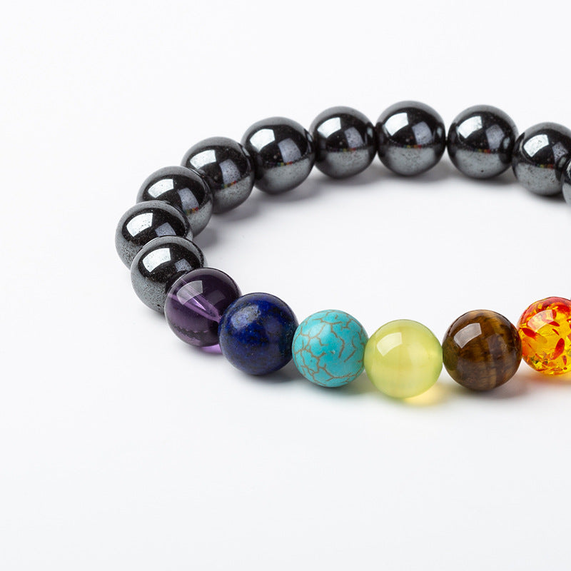 Pulsera de piedras preciosas de chakras - 10 mm x 20 cm - NEW521