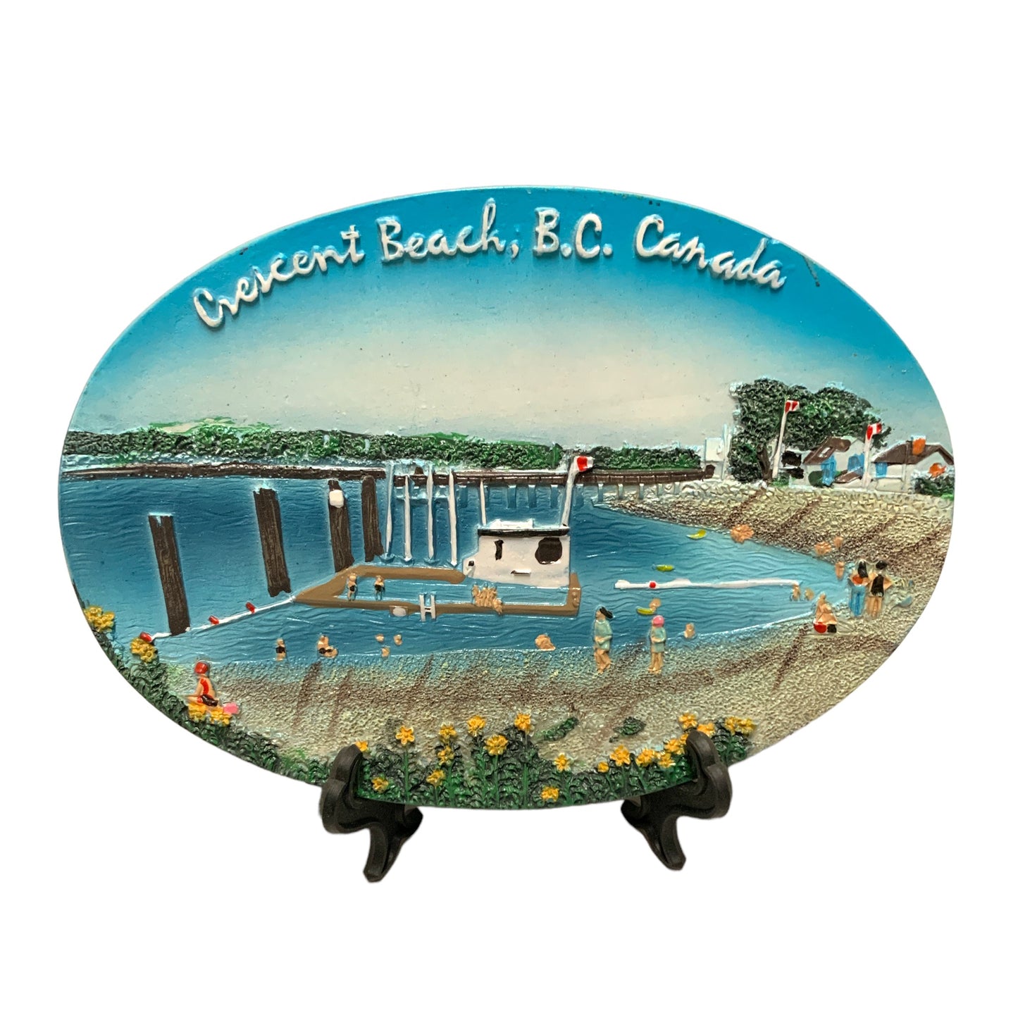 PLACA CRESCENT BEACH OVALADA 5-5 PULGADAS