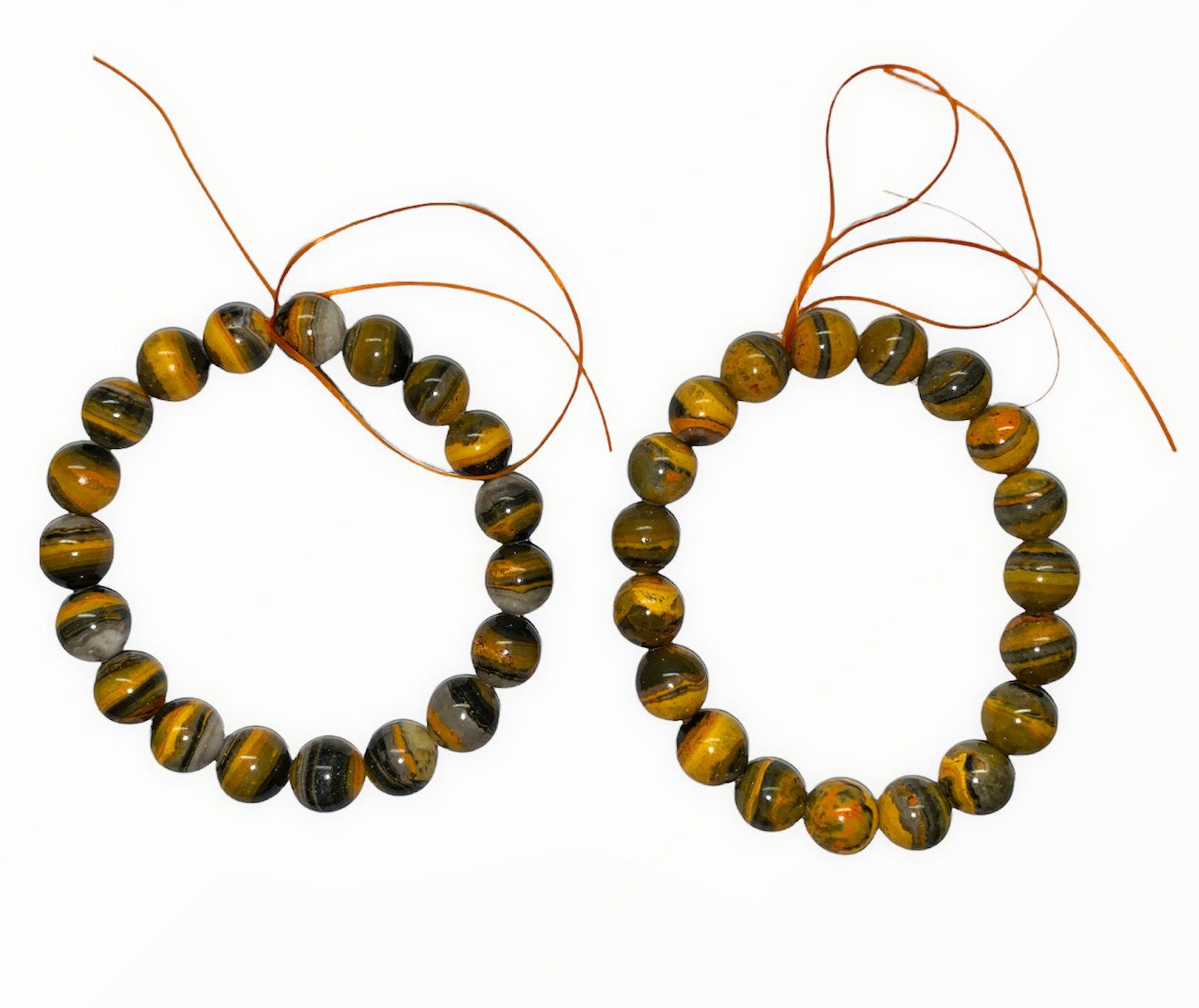 Pulsera de jaspe con abejorro: cuentas de 10 mm (aprox. 18 cm)