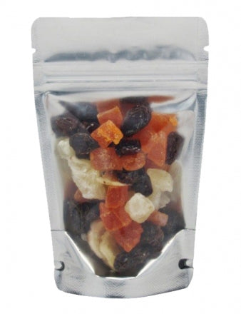 Paquete de 100 bolsas de barrera verticales transparentes con parte posterior plateada - 6 x 11 x 3 pulgadas 12 oz.