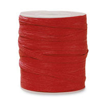 Rafia de papel mate - Rojo - 7 mm x 100 yardas