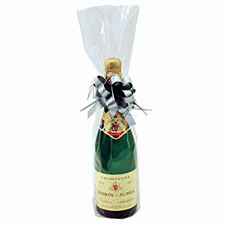 PK/100 - 6,25 x 20 pulgadas - BOLSA PLANA DE CELLO - TRANSPARENTE - Se adapta a una botella de vino de 750 ml - 1,2 mil