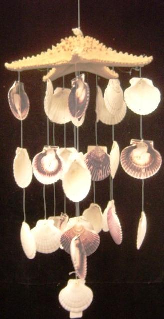 12 inch STARFISH CHIME with PECTIN Scallops - 24 inchlLong - Made in the Philippines