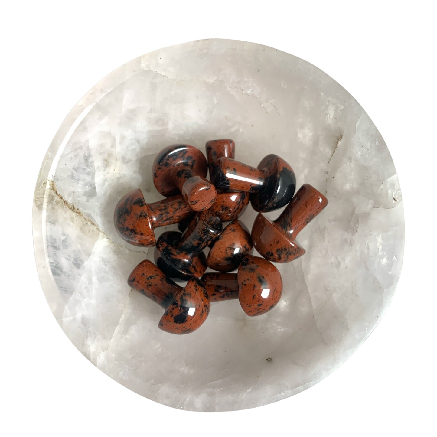 Minihongos de obsidiana caoba - 19-20 mm - Precio unitario - China - NEW622