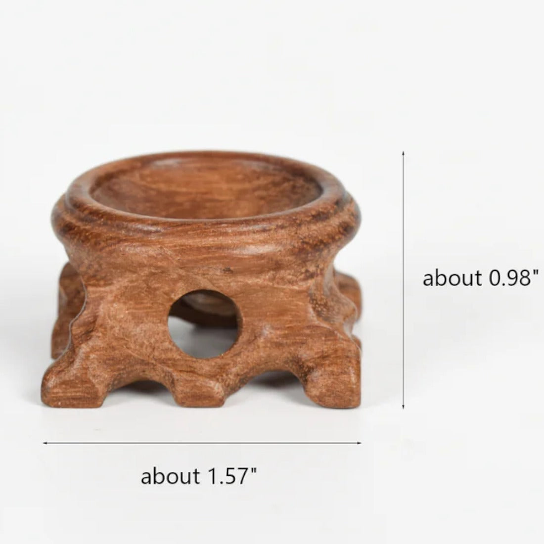 40 x 24mm - Sphere Stand Natural Wooden - 1.57 x .98 inch - NEW1022