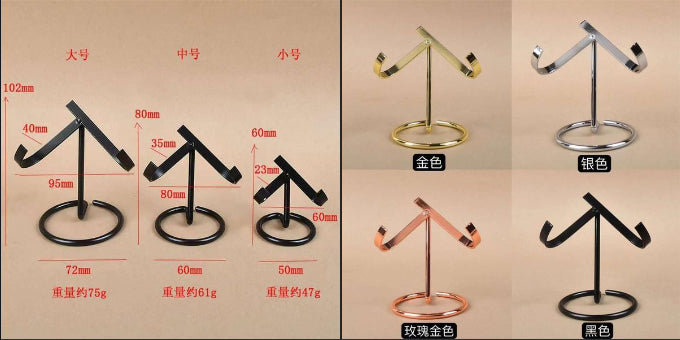 Expositor mediano de metal dorado - 80 x 80 cm con base de 60 mm - China - NEW224