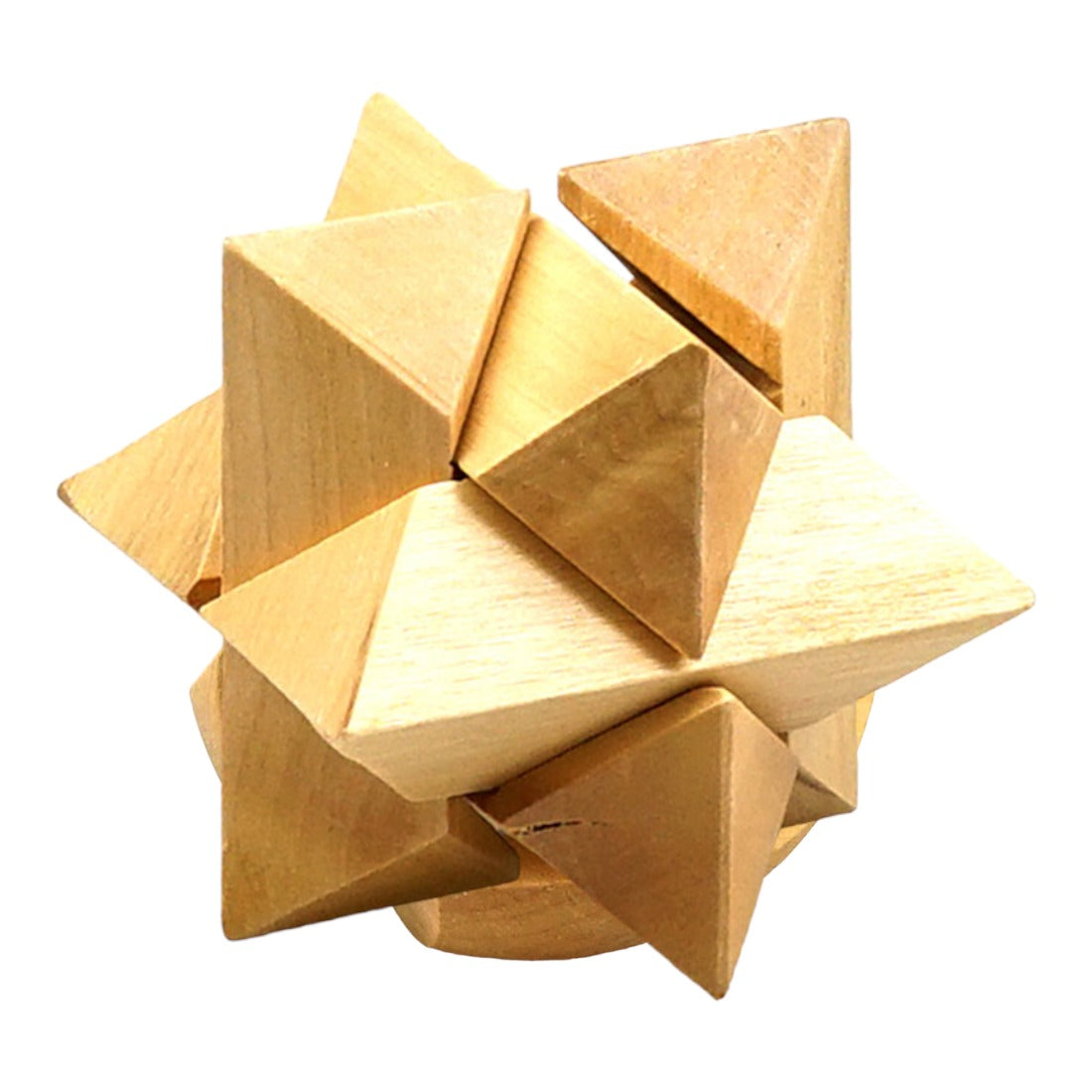Decoración de rompecabezas de bloques de madera tallada - Estrella - NUEVO 523