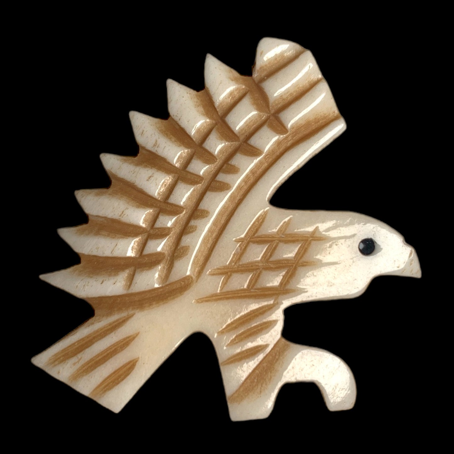 1.75 x 1.5 inch Eagle Resin Pendant - India - NEW523