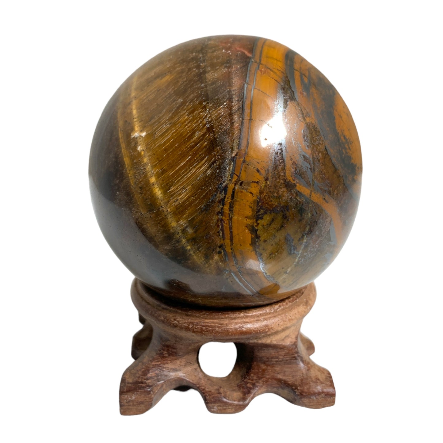 YELLOW TIGERS EYE - 40-120mm - Sphere - Price per Gram - India - NEW323