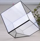 Terrario de vidrio cuadrado pequeño de 10 x 10