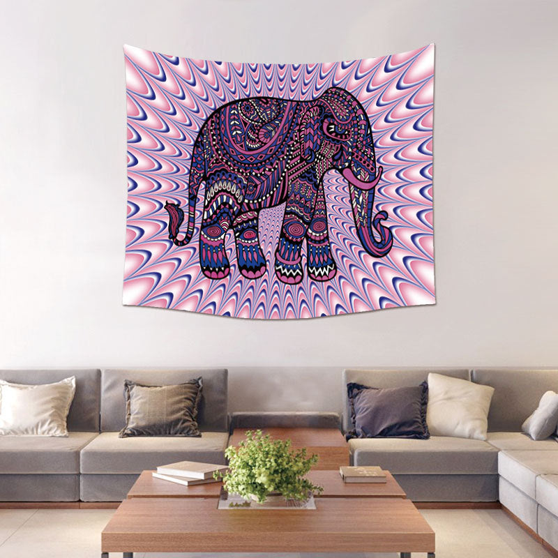 Tapiz de pared con elefante rosa - 150 x 130 cm - MANTEL DE ALTAR - NUEVO 222 - Poliéster