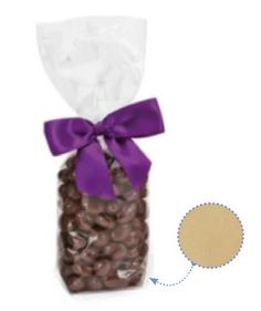 Paquete de 100 - 1 7/8 x 1 7/8 x 8 1/2 (100 x 220 mm) - Bolsas pequeñas transparentes con fondo duro Kraft 100 % reciclables (10 por caja principal)