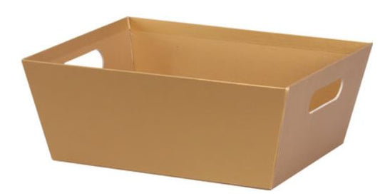 Gold Metallic Market Tray - Large - 12 x 9 1/2 x 4 1/2 inch - Fits a 20x30 bag