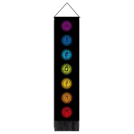 Tapiz de chakras para colgar en la pared - 32,5 x 130 cm - China - NEW922