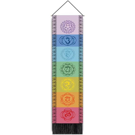 Tapiz de chakras para colgar en la pared - 32,5 x 130 cm - China - NEW922