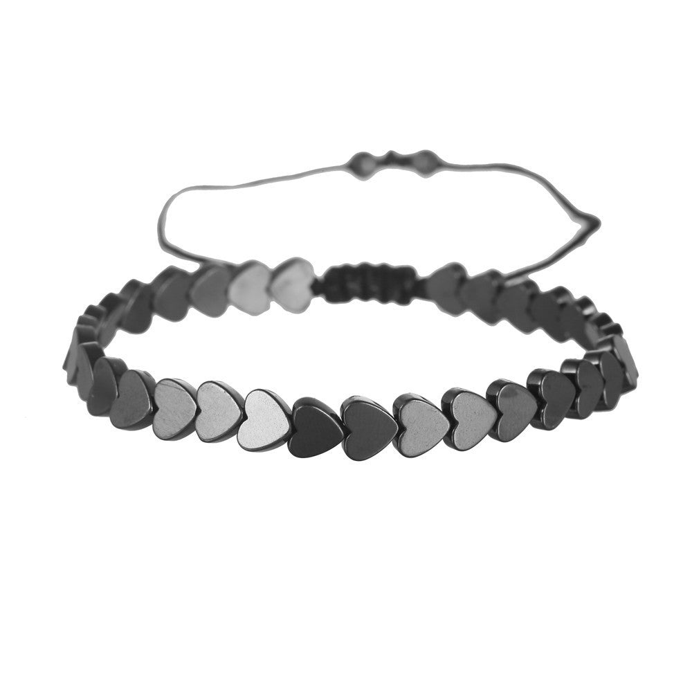 Pulsera magnética de hematita negra - 6 mm de ancho x 32 cm - China - NEW1122
