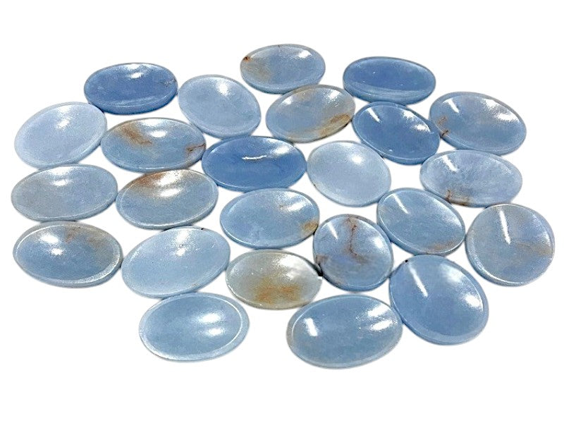 Angelite Worry Stones - 30-40mm Long - India - NEW225