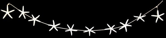 80 inch GARLAND OF 5 inch WHITE Finger SEASTARS - NEW623