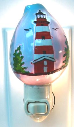 RED & WHITE LIGHTHOUSE COWRIE CUT FOR N/L