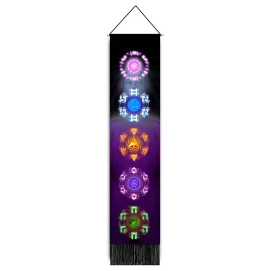 Tapiz de chakras para colgar en la pared - 32,5 x 130 cm - China - NEW922