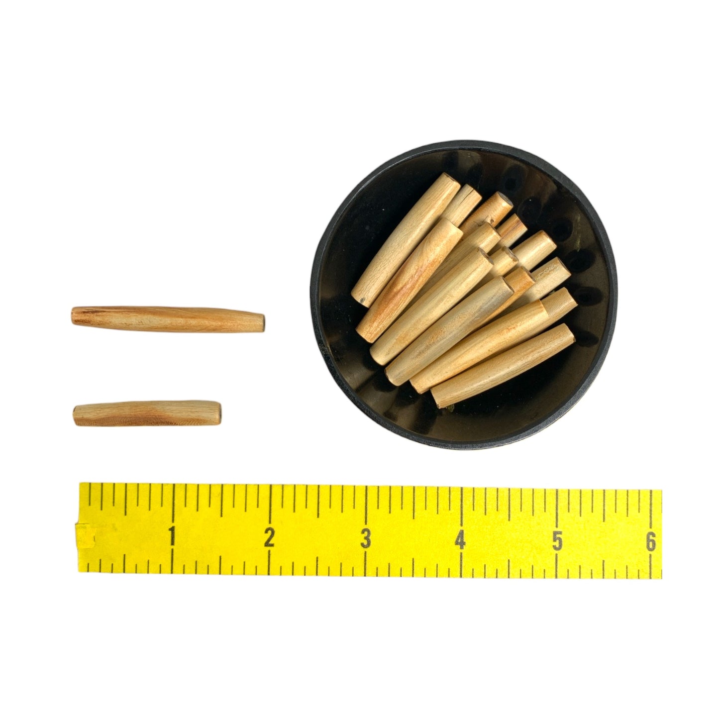PK/50 - Cuentas de pipa de cuerno quemado de 1,5 pulgadas - India - NEW523