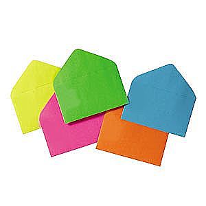 PK/500 ENCLOSURE - 5 Everyday Assorted Colors #63 Envelope - 4.25 x 2.5 inch