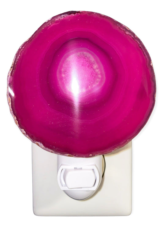 LUCES NOCTURNAS DE ÁGATA - Rosa - 3,15 pulgadas + Rebanada - Sueltas sin embalaje