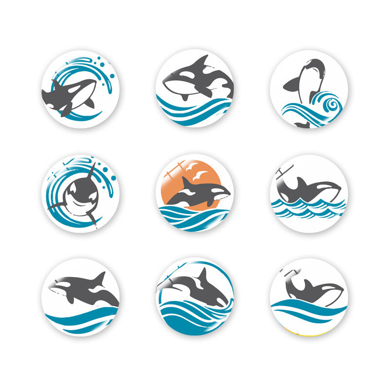 IMANES (Paquete de 50) - Surtido ORCA - 30 mm - 9 diseños - China - NEW922
