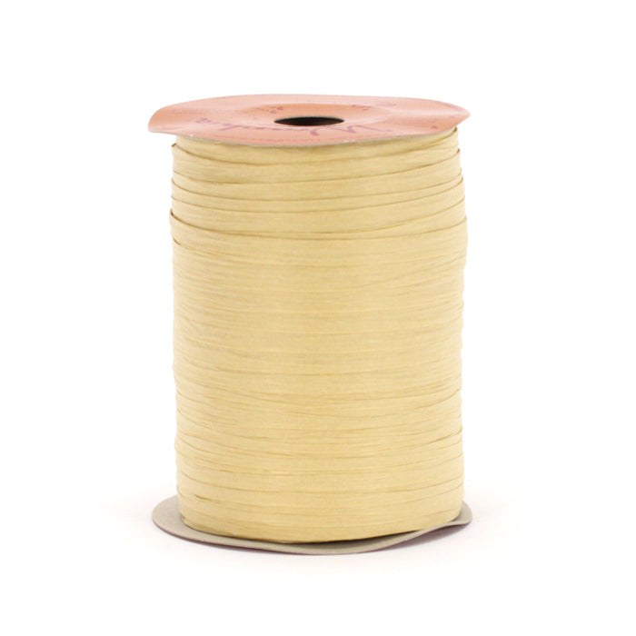 Rafia de papel mate - Avena - 7 mm x 100 yardas