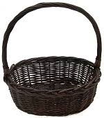 WILLOW OVAL BASKET STAINED Brown 22x19x7.87x22"