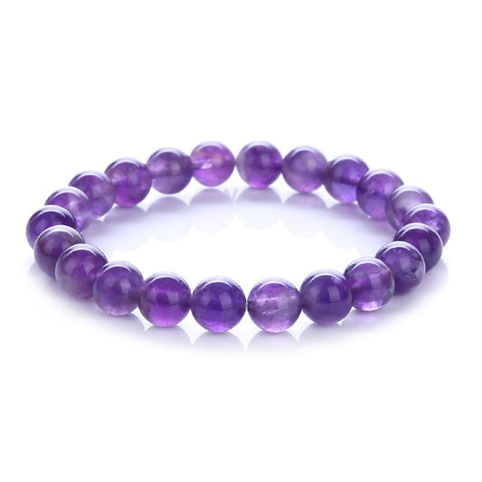 Amethyst Stretch Bracelet – 8mm Beads (Approx. 7.5 Inches)