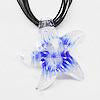 Colgante de estrella de mar de cristal de Murano