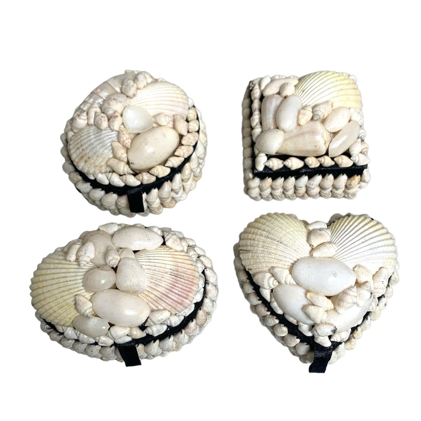WHITE SHELL JEWEL BOX 3.5 inch  - 4 SHAPES (order in 4's)