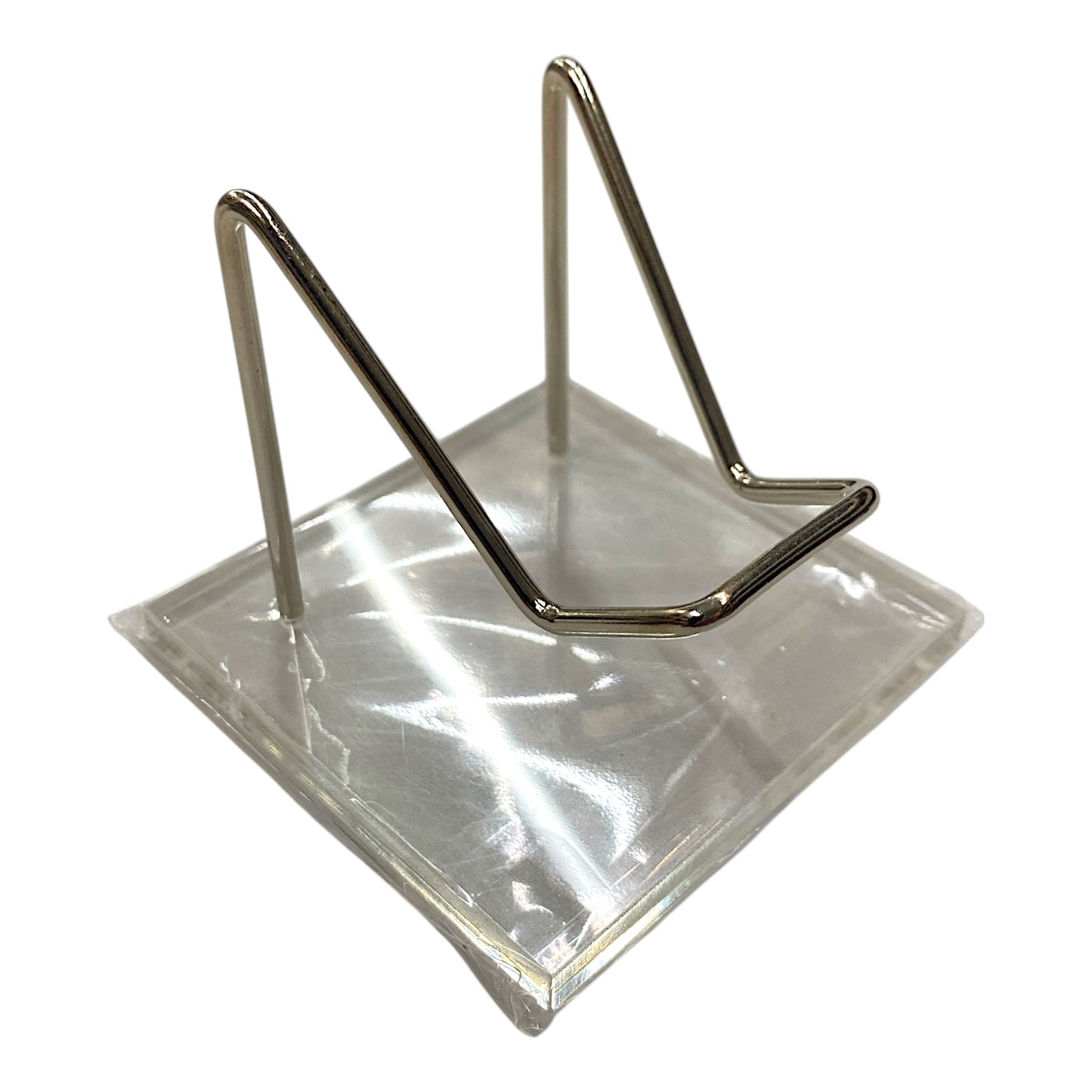 Clear Plexi Square Specimen Stand with Wire - Large - 70mm x 70mm - NEW424
