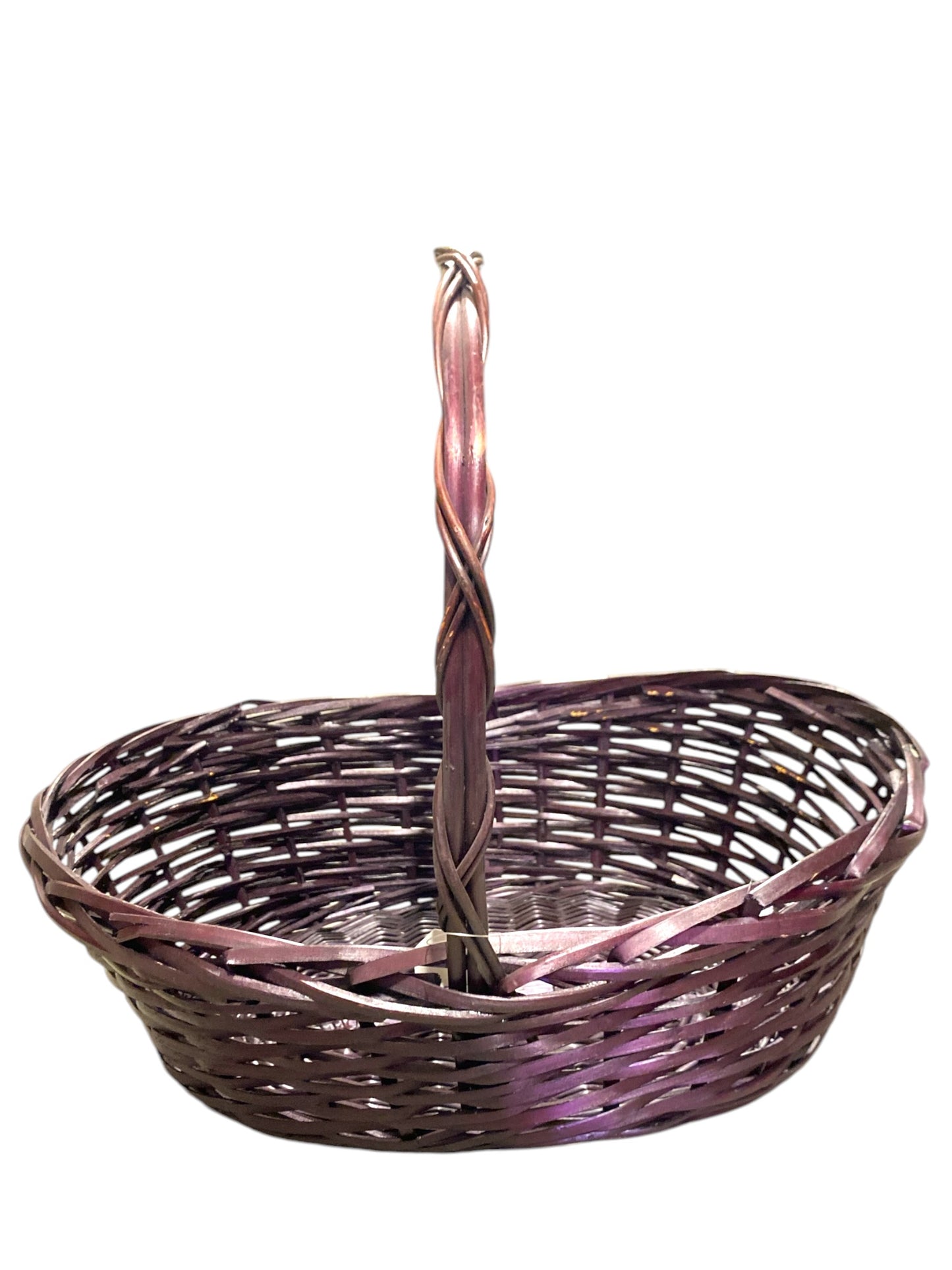 Oval Willow Baskets - Wine - LG - 17.5 x 12.5 x 5.5 x 16 inches