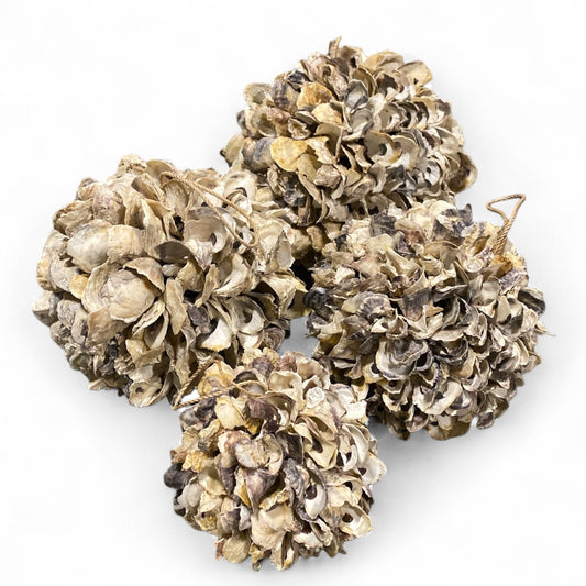 OYSTER SHELL DECO BALLS - 8 inch