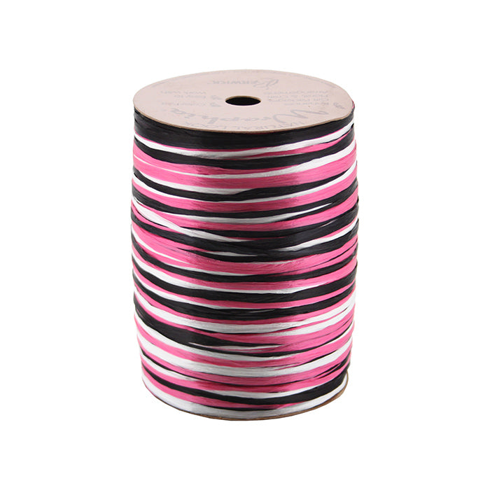 3 in 1 - Pearlized Rayon Raffia - Bty/Blk/Wh - 300 yards